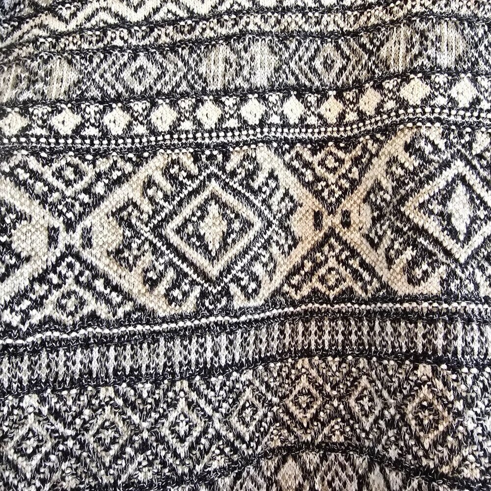 Lucky Brand Open Front Cardigan - Aztec Southwest Boho - Picture 3 of 4